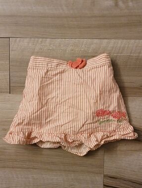 Gymboree Coral Reef Ruffle Fish Stripe Skort Vintage Size 3 FLAW (J)